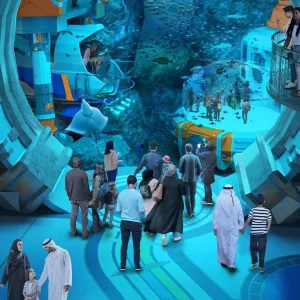 "SeaWorld Abu Dhabi marine life park with aquatic animals and themed zones on Yas Island